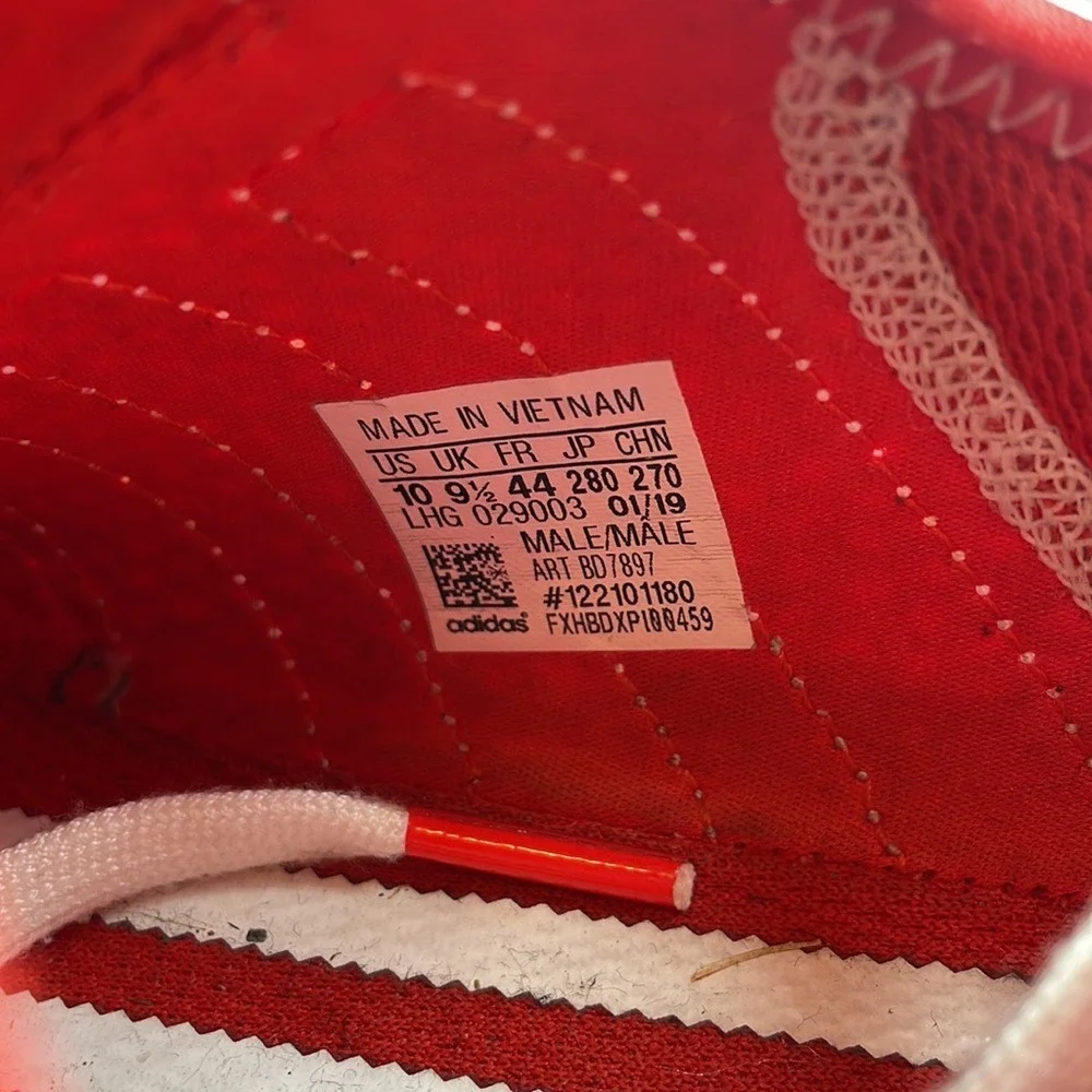 Adidas NMD R1 Red White Running Shoes BD7897 Men's Sz 10